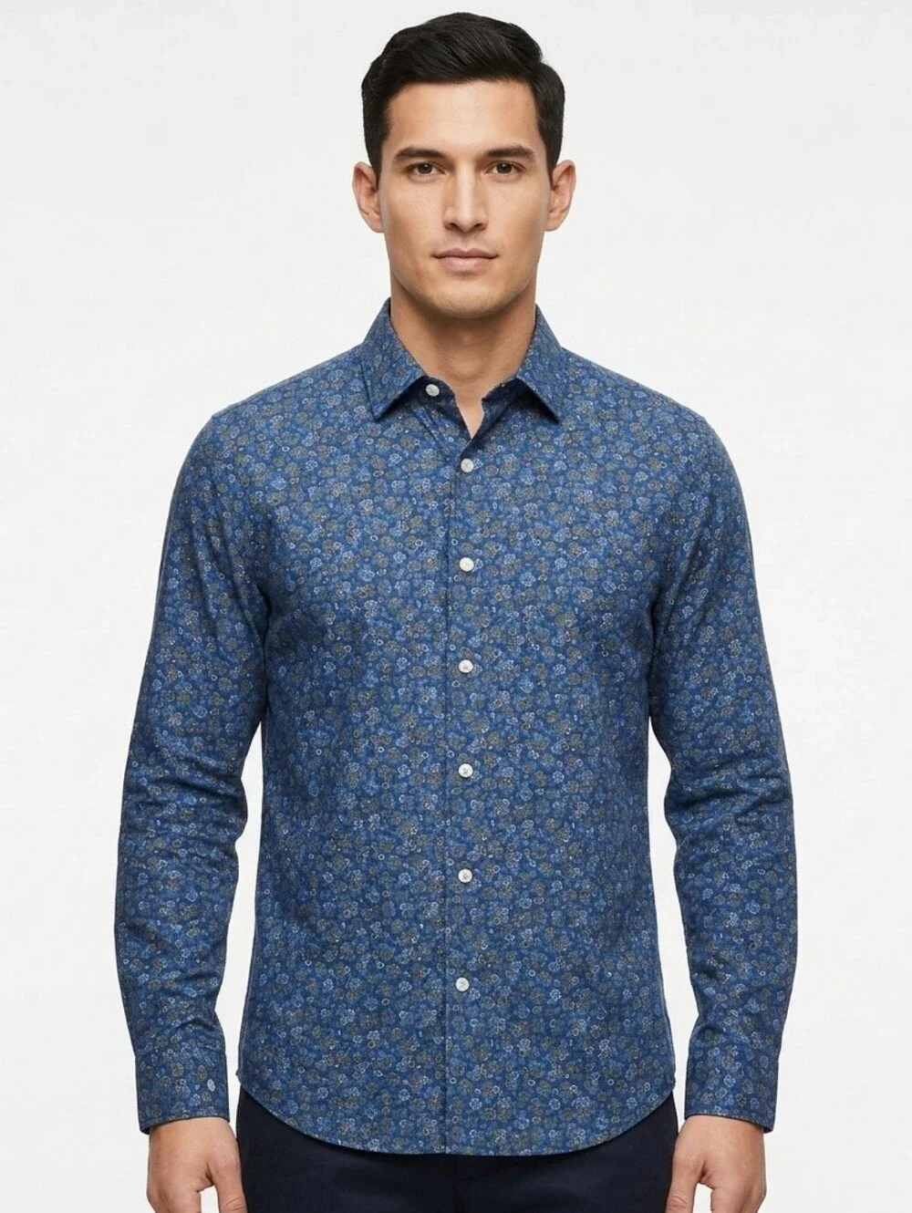 Banana Republic Men's Untucked Slim Fit Button-Down Shirt Size S